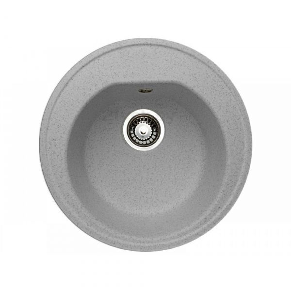 Мойка иск мрамор врезная G001 505х505 серебро Granicom