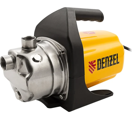 Насос поверхностный 1000Вт 60л.мин/Н-44м/глубина 8м нерж. GP1000X Denzel(6)