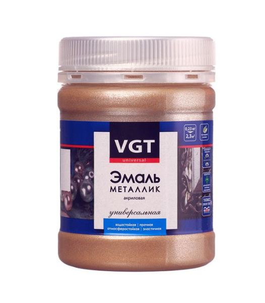 Эмаль ВГТ Металлик золото 0,23кг 