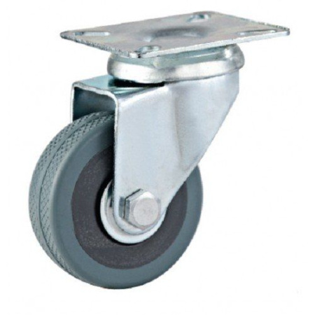 Колесо аппаратное  75мм SCG93 поворотное серая резина