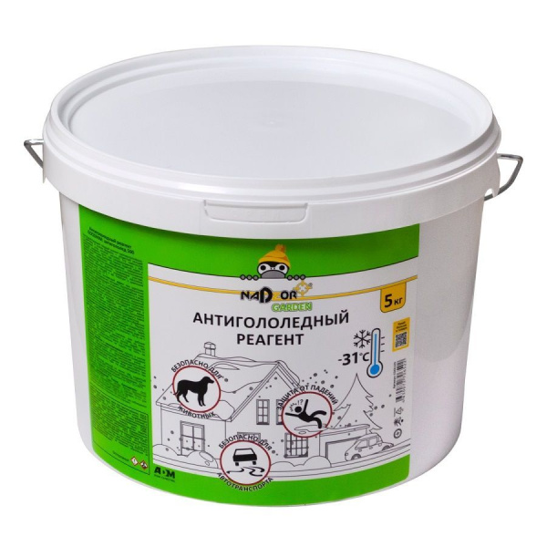 Реагент антигололедный 5кг Nadzor Garden@