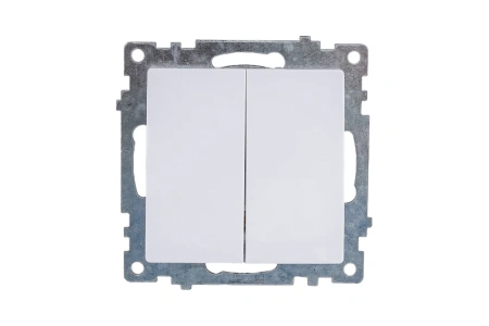 Выключатель механизм 2-кл белый Катрин Stekker