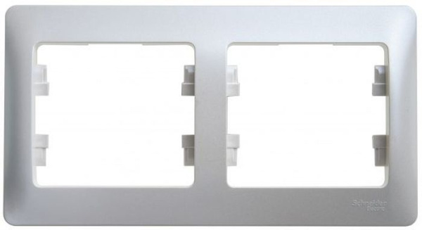 Рамка 2-местная перламутр  Glossa