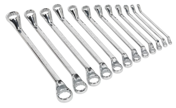 Ключ накидной  8х10мм изогнутый Сибртех---