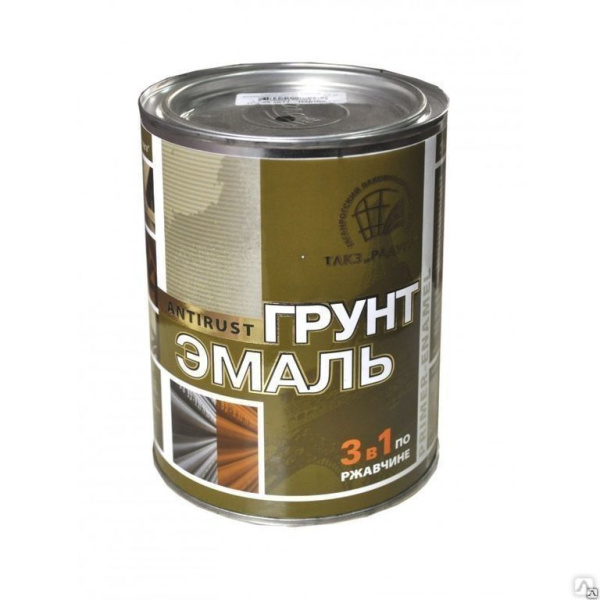 Грунт эмаль по ржавчине 3в1 коричневая 0,9кг глянец Радуга