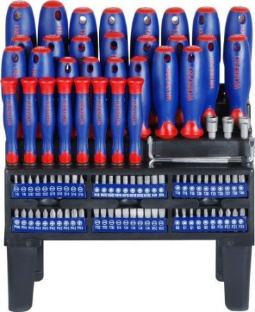 Набор отверток и бит 100шт PH/SL с подставкой Workpro---